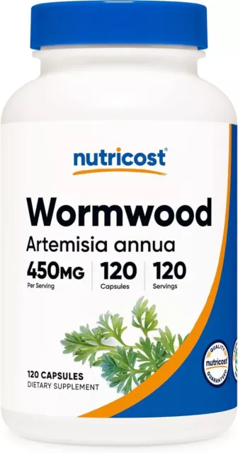 Nutricost Wormwood Capsules 450mg 120 Caps, Veggie Caps, Gluten Free and Non-GMO