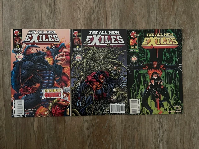 Exiles #3 6 9 lot of 3 Malibu 1995 Average grade VF+ 8.5