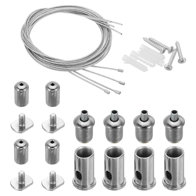 Soffitto Appeso Filo Cavo Kit 4pz per Sospesa Luce Adattarsi Acquario Luci
