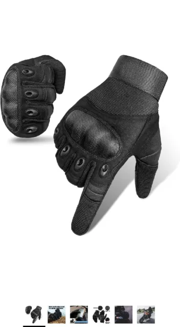 Cierto Motorcycle Gloves for Men and Women | Touch Screen Hard Knuckle Tactical