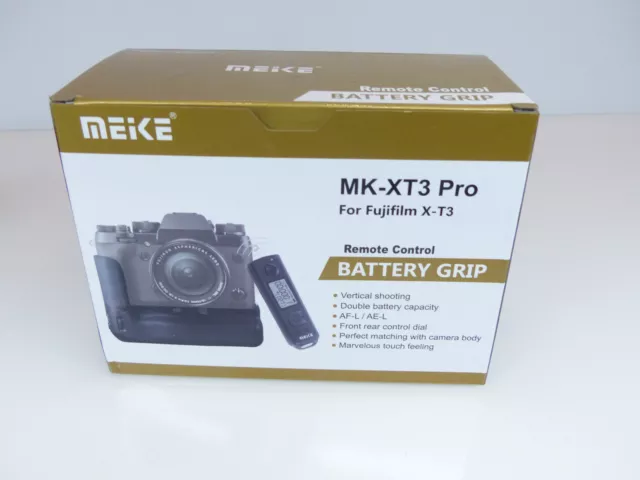 Meike Batteriegriff Akkugriff mit Fernbedienung MK-XT3 für Fujifilm X-T3 NEU #M