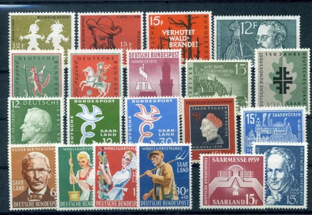 879032) Saarland Sondermarken aus Jahrgang 1958-1959 postfrisch