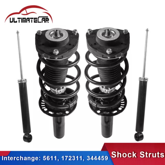 Set 4 Front+Rear Complete Strut Shock Absorbers Assembly For VW CC Passat Rabbit