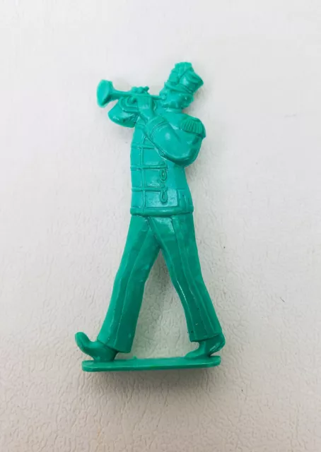 1950’s Rare Vintage Cracker Jack Prize Teal Marching Band Bugler