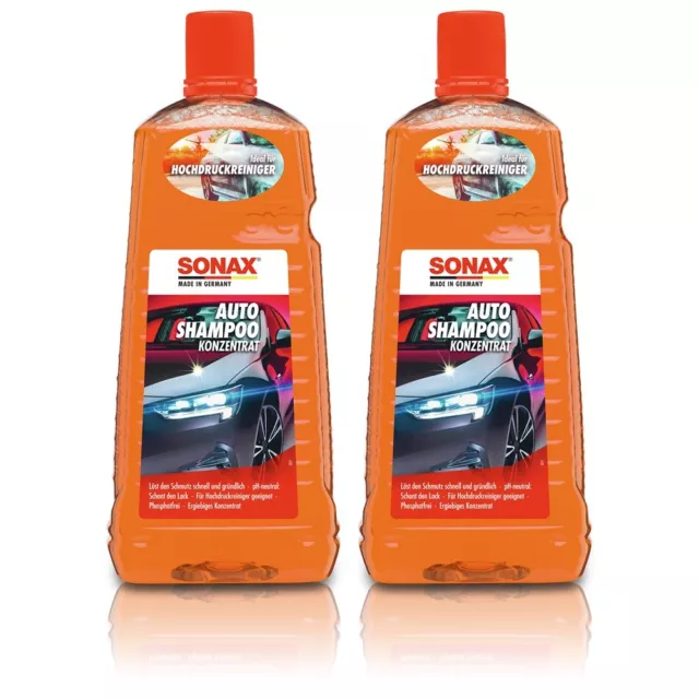 2x 2L LITER SONAX AUTOSHAMPOO KONZENTRAT AUTO GLANZ SHAMPOO LACK PFLEGE REINIGER 2