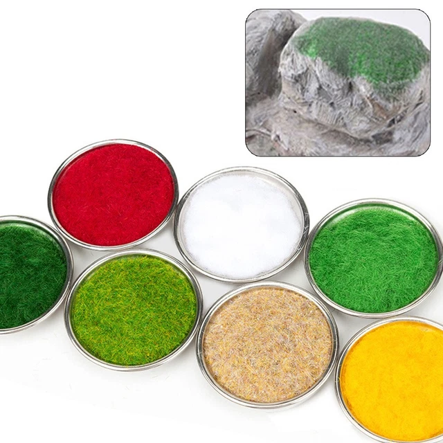 GRASS POWDER GREEN Lawn Man-made Areas Model Railway Model Tree Powder ...