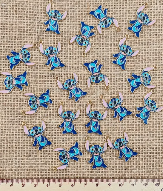 20 Stitch Charms Jewellery Making Pendants Bundle Joblot Lilo & Stitch Disney