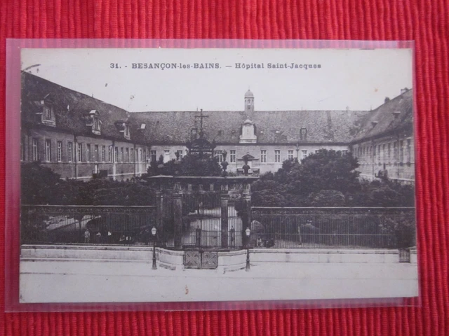 Cpa Ecrite Timbre Besancon Les Bains Hôpital Saint Jacques 25 Doubs