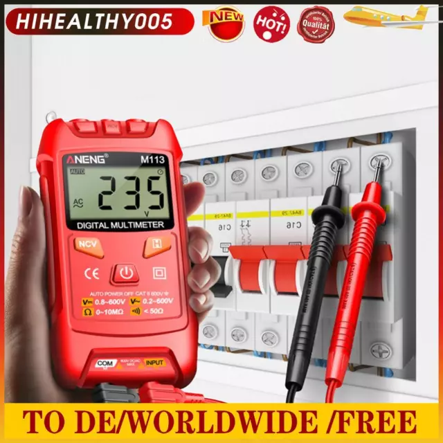 Digitaler Mini-Multimeter-Tester, Spannung, Ohm, Multi-Tester, Datenspeicherung