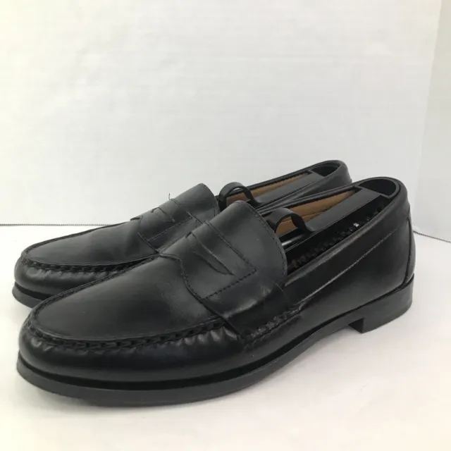 Allen Edmonds Penny Loafers Mens Sz. 9.5D Black Cavanaugh Handmade Leather 50021