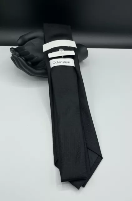 Calvin Klein Men's Silk Blend Tie ~ BLACK ~Micro Texture ~ MSRP: $69.50 3