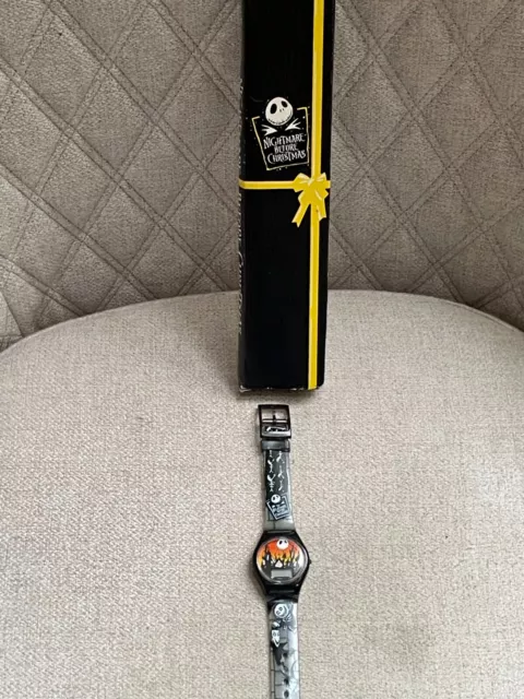 Vintage 1993 Nightmare Before Christmas Halloweentown Digital Watch In Box