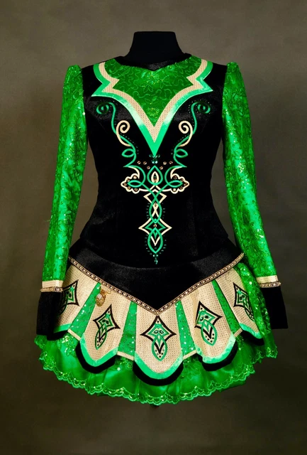 robe danse irlandaise celtic solo dance competition claquettes tapdance diadème