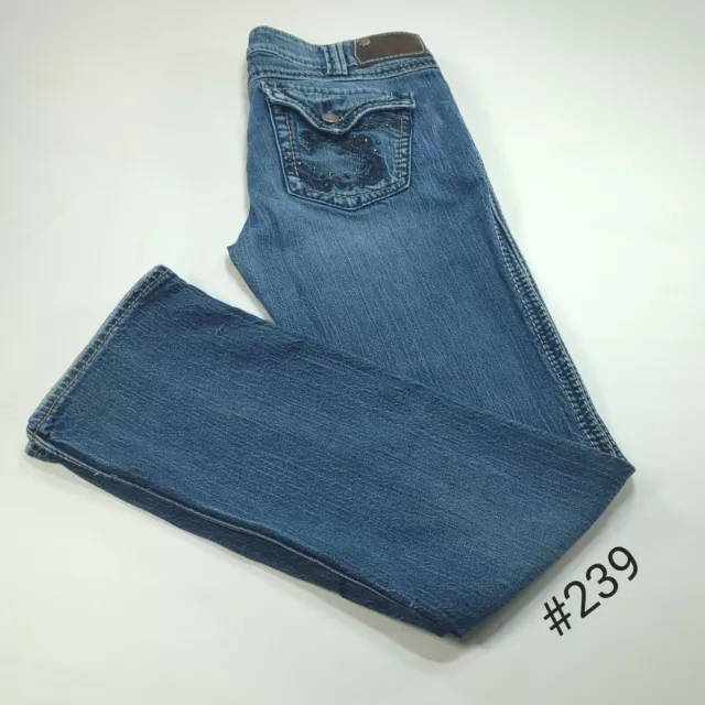 Silver McKenzie Casual Zip Button Medium Wash Denim Jeans Womens Size 30x32 Blue