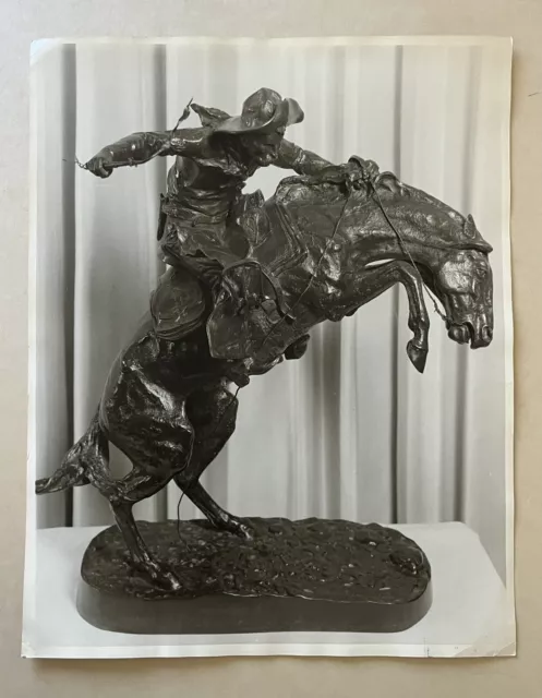 FREDERIC REMINGTON Sculture Bronco Buster B/W PHOTO Brenwasser Photography