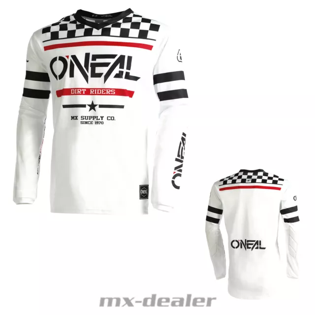 O'Neal Élément Enfants Jersey V22 Escadron Blanc Tricot MX Dh Vtt Motocross