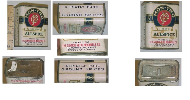 Mon Tro All Spice Tin 1.5 Oz Guymon Petro Merchantuile Hutchinson Dodge City Ks