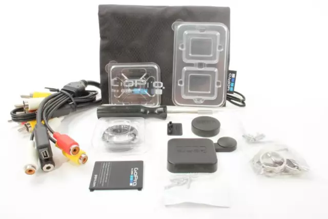 Used GoPro Hero3 Combo Cable/Lens Replacement/Protective Covers/Wi-Fi Attachm...