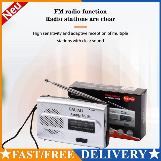 Radio Portatile Tendak , Radiolina Portatile FM/AM, Radiolina Tascabile Con Eccellente Ricezione Cuffie Con Radio Fm Integrata