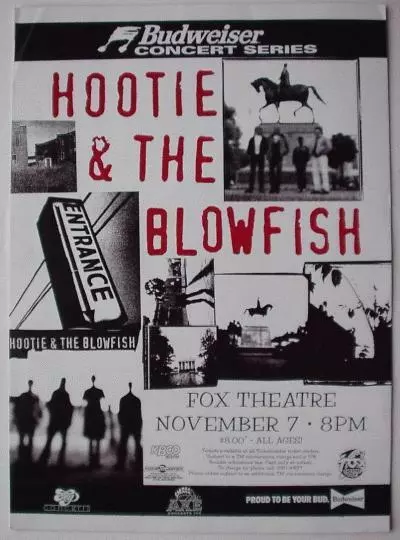 Hootie & The Blowfish Fox Boulder 1994 Concert Poster