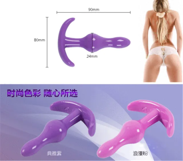 Anal Stimolatore Plug Silicone Anale 80x90 Viola Rosa 2 Color sex_dildo_toys