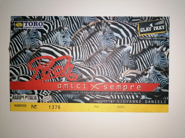 Biglietto Ticket Concerto Pooh