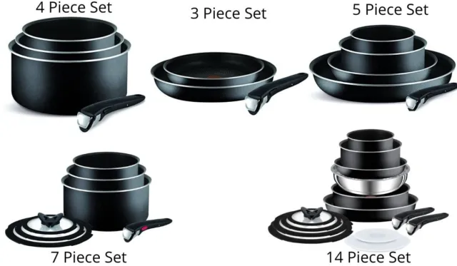 Tefal Ingenio Essential Saucepan Frying Pan Cookware Pots & Pans Set With Handle