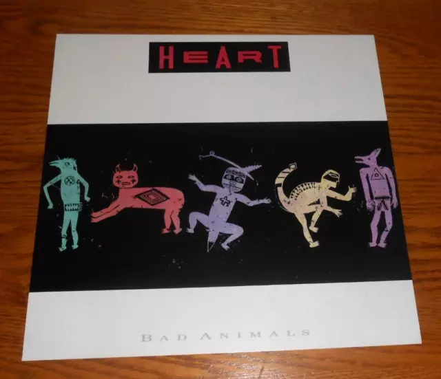 Heart Bad Animals Poster Flat  1987 Promo 12x12 Ann and Nancy Wilson