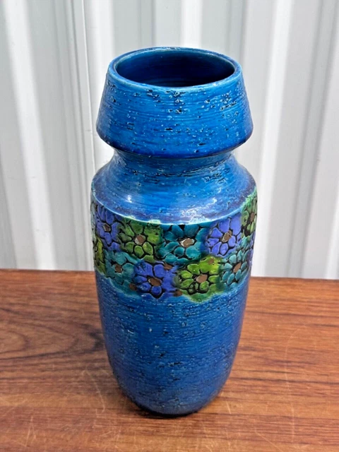 Bitossi Netter VINTAGE MID CENTURY Bitossi For Rosenthal Netter Rimini Blue Floral ...