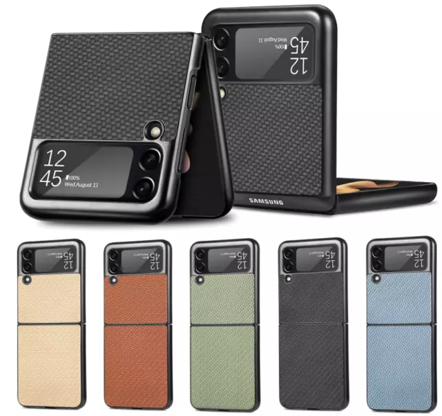 Carbon Fiber Design Coque Cover Case for Samsung Galaxy Z Flip 5 Z Flip 4