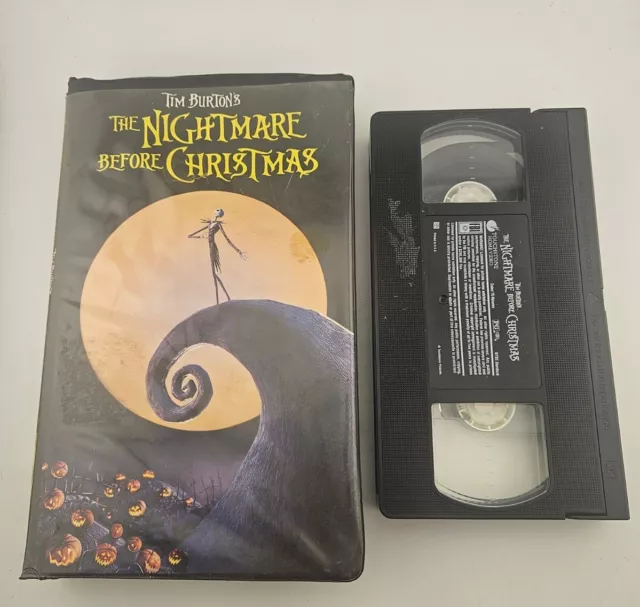 The Nightmare Before Christmas - VHS 1994 - Clamshell - Untorn Proof of Purchase