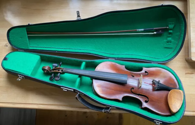Alte 4/4 Geige / Violine inkl. Geigenkasten