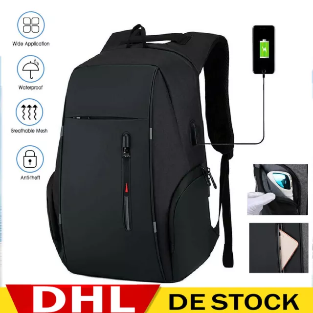 Laptop Rucksack Wasserdicht Herren Damen Arbeit Freizeit Schulrucksack44*30*17cm