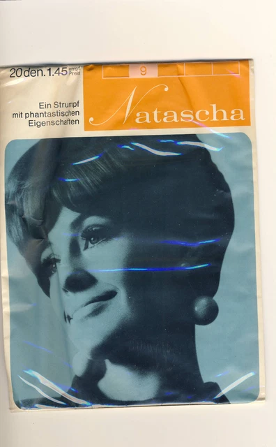 Calze in nylon lisce 60 anni NATASCHA taglia 9 nylon/calze in perla/calze da donna (070