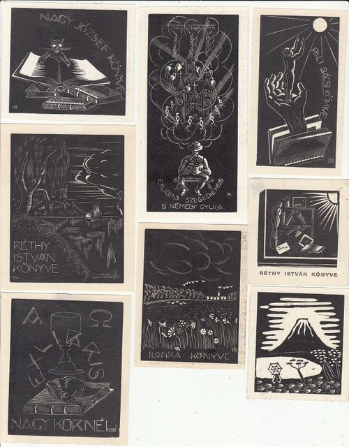8 Exlibris Bookplate Hochdrucke Karoly Selmeczi Akt Konvolut Lot 4