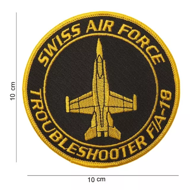 Aufnäher  Swiss Air Force  Troubleshooter F/A-18   ca 10 cm