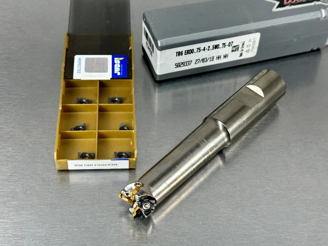 Iscar 3/4" Indexable End Mill .75" Tor6Mill w/ Inserts TR6 ERD0.75-4-2.5W0.75-07
