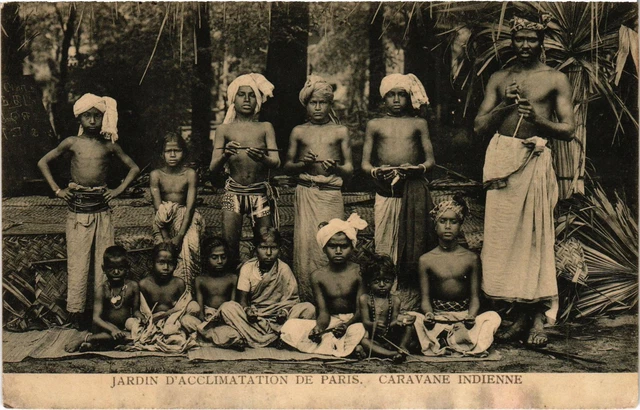 CPA PARIS Human Zoo Jardin d'Acclimatation Caravane Indienne (1242818)
