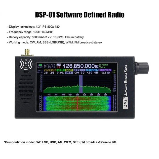 SDR-101 SOFTWARE DEFINED Radio SDR Radio Receiver FM/AM/LW/MW/SW/AIR ...