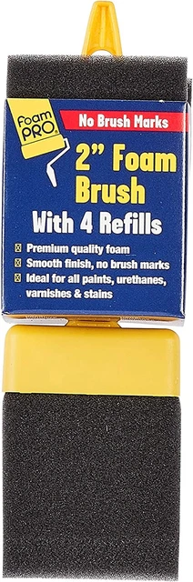 Foampro 72-4 Foam Brush & 4 Refills, 2 Inch