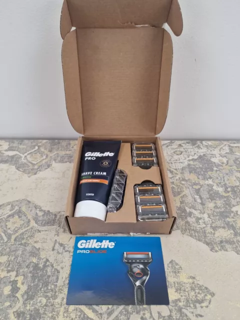 Gillette ProGlide Regime Set Men, Pack of 10 Razor Blade Refills + Gel - C2