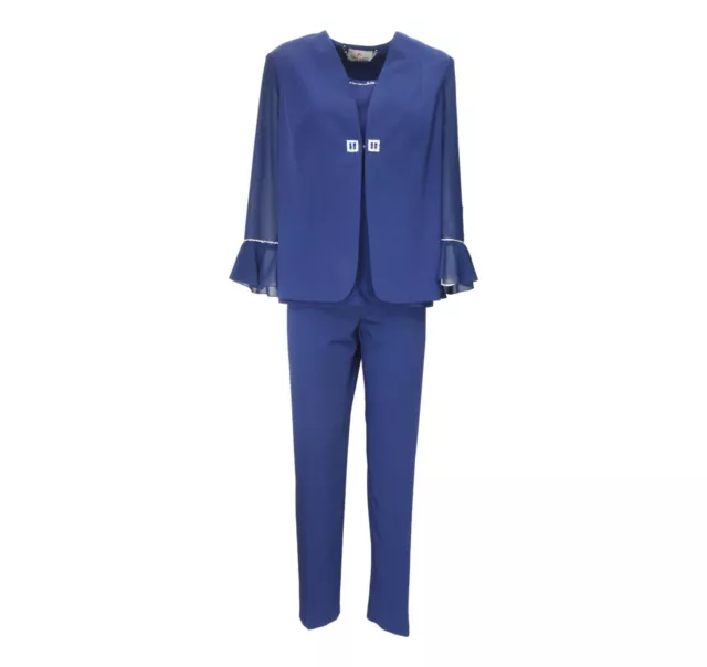 LISA KOTT Suit Elegant Woman Curvy Style Blue LK1000