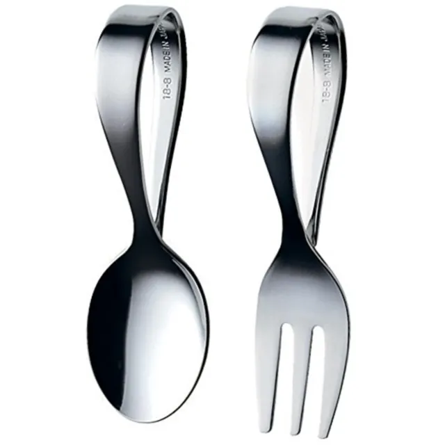Takakuwa Metal Baby Spoon & Baby Fork Free Shipping with Tracking# New Japan