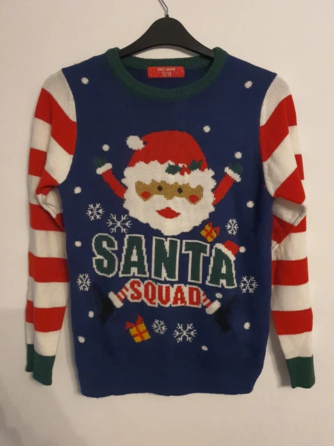 Maglione natalizio Babbo Natale Squad taglia 12/14