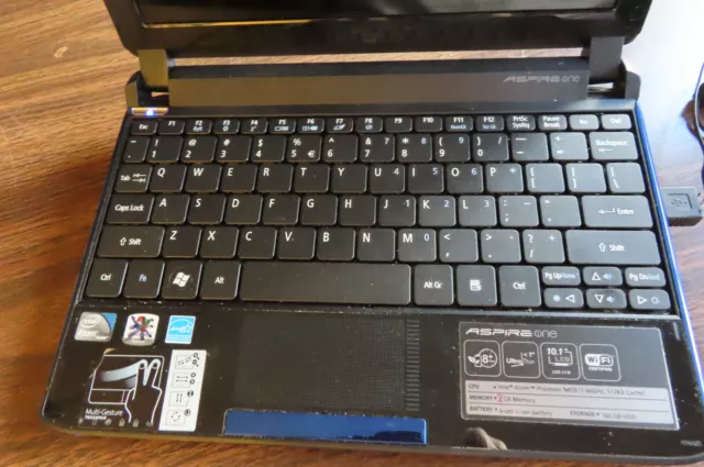 Acer Aspire One Atom n450 CPU, 2GB RAM, 160GB hdd 10.1''  Laptop Win 10 pro