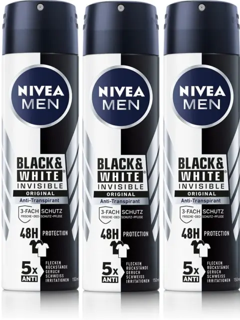 NIVEA MEN Black & White Invisible Anti-Perspirant Deodorant  250ml