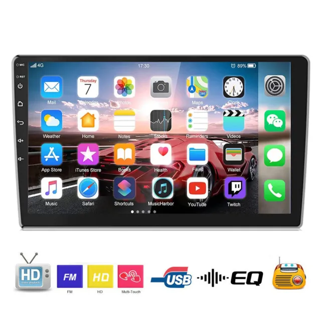 Android 10  10.1" inch Double 2 DIN Car Radio Stereo Quad Core GPS Navi Wifi USA