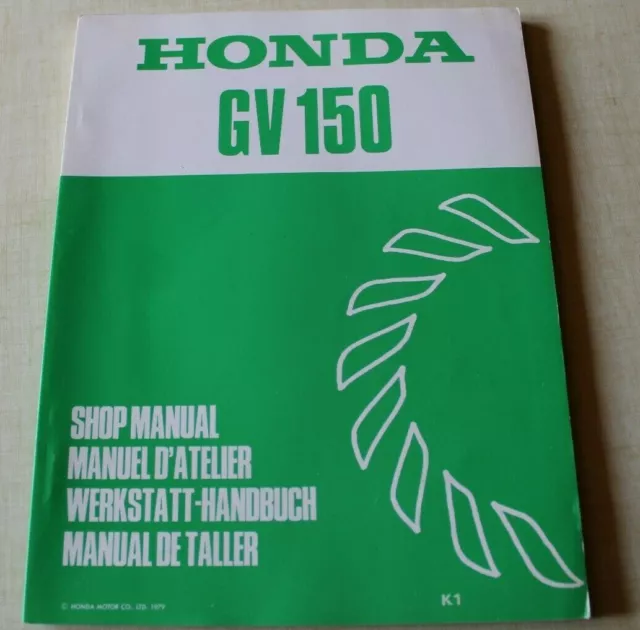 MANUEL REVUE TECHNIQUE D ATELIER pour MOTEUR HONDA GV 150 de 1979 n° 6688802