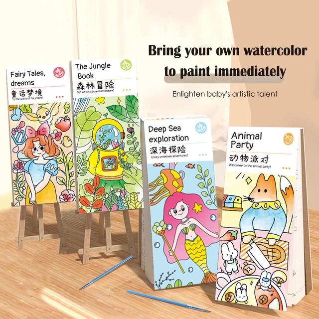 Libro tascabile per pittura ad acquerello | Libri da colorare