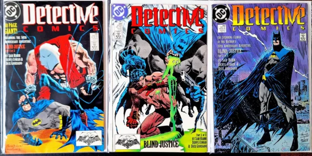 DETECTIVE COMICS #598 # 599 #600 1989 NM BATMAN BLIND JUSTICE 1-3 Komplettset